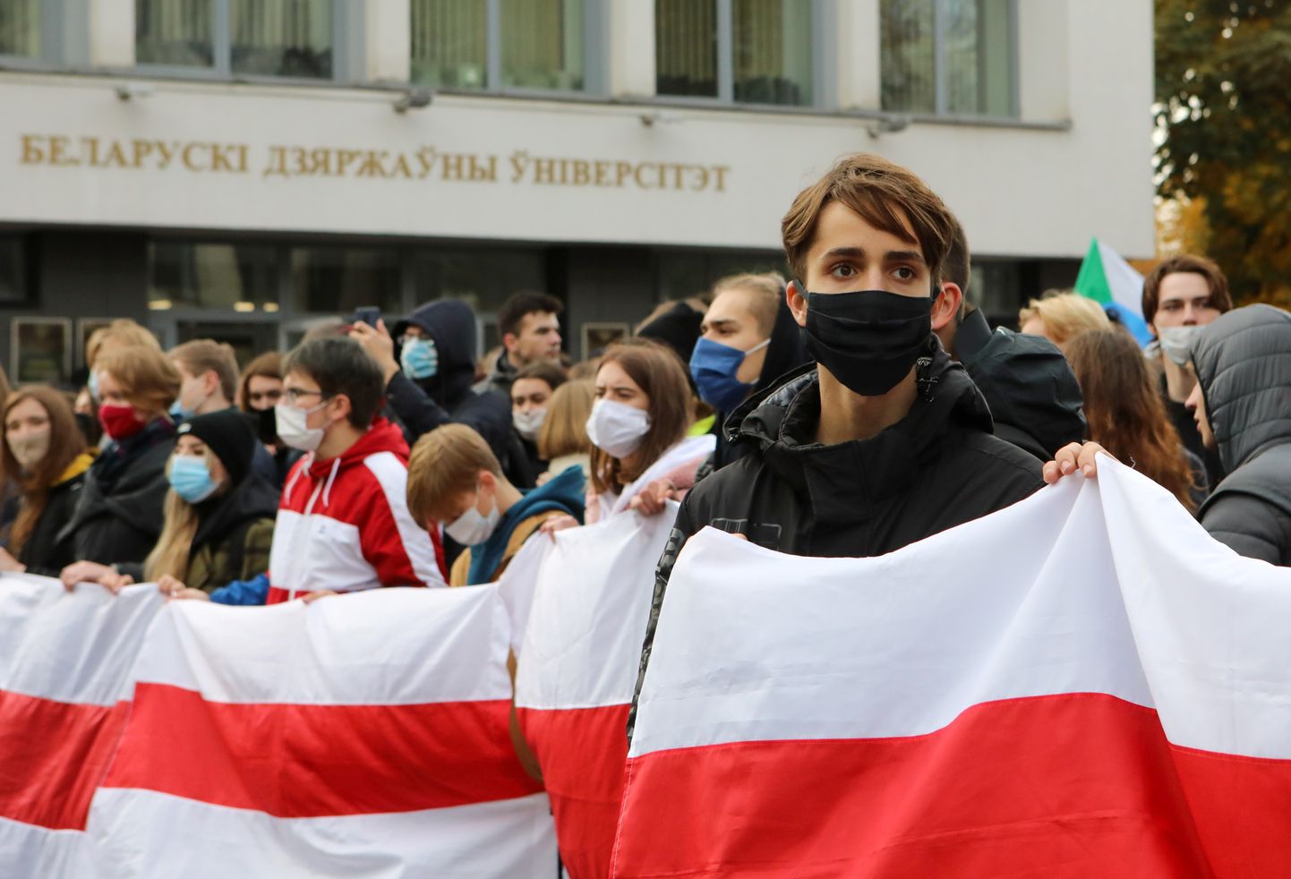 Meeleavaldajad Minskis.