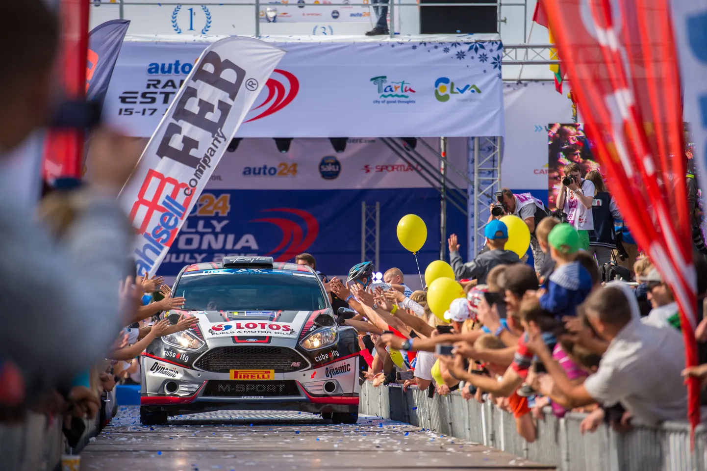 Rally Estonia poodiumitseremoonia.