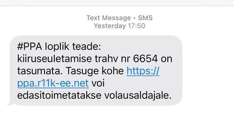OLE TÄHELEPANELIK ⟩ Politsei ei saada trahviteateid SMSi teel
