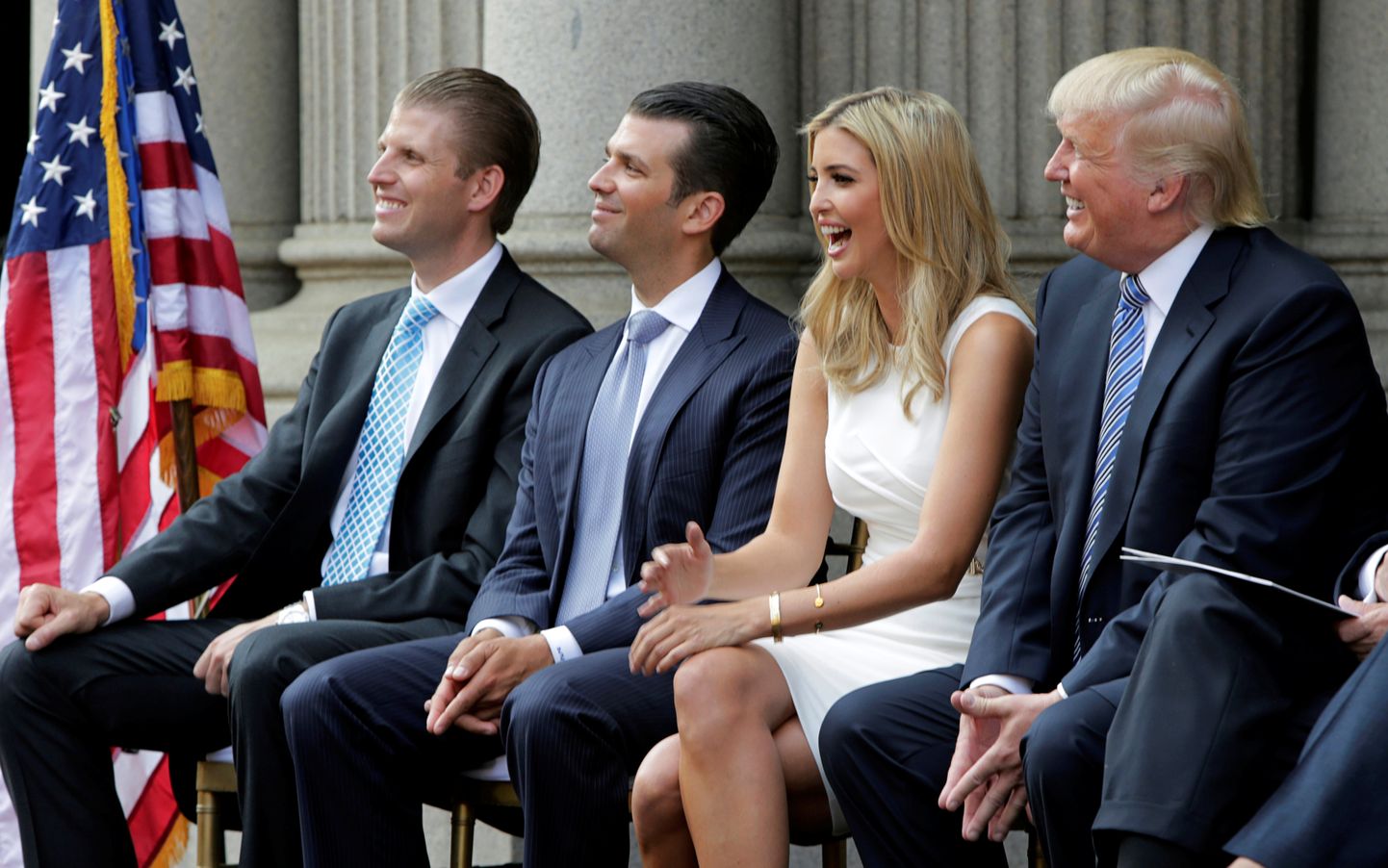 Vasakult: Eric Trump, Donald Trump noorem, Ivanka Trump ja Donald Trump.