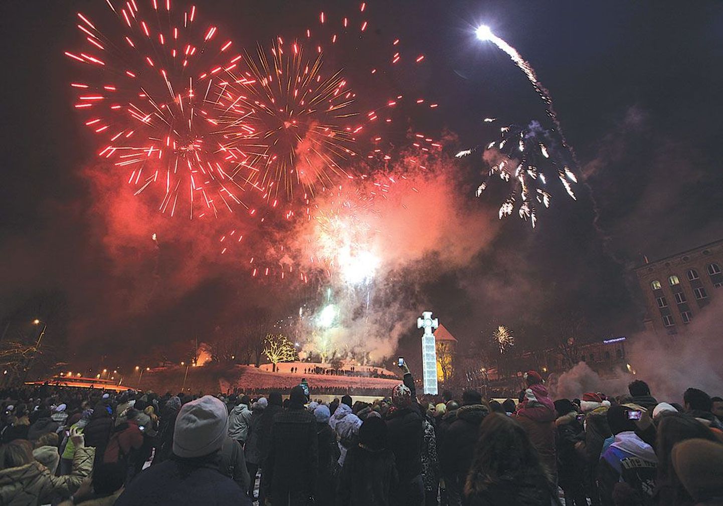 В прошлом году полюбоваться ярким новогодним фейерверком на площадь Вабадузе в Таллинне пришли многие жители и гости столицы. Зрелище было незабываемое.