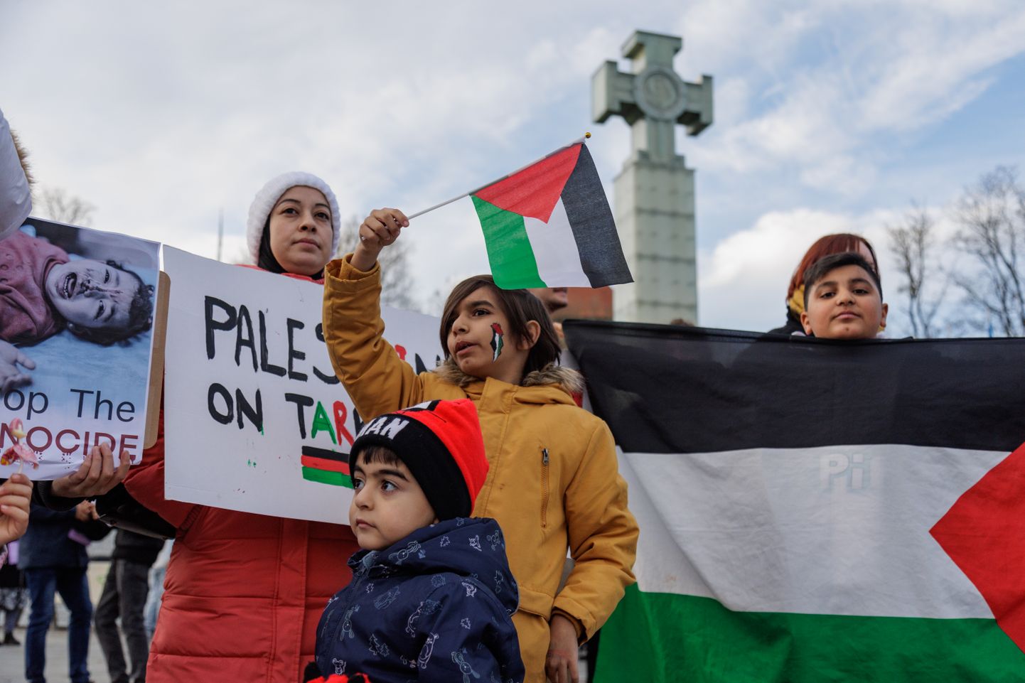 Meeleavaldus Vabaduse väljakul Palestiina toetuseks.