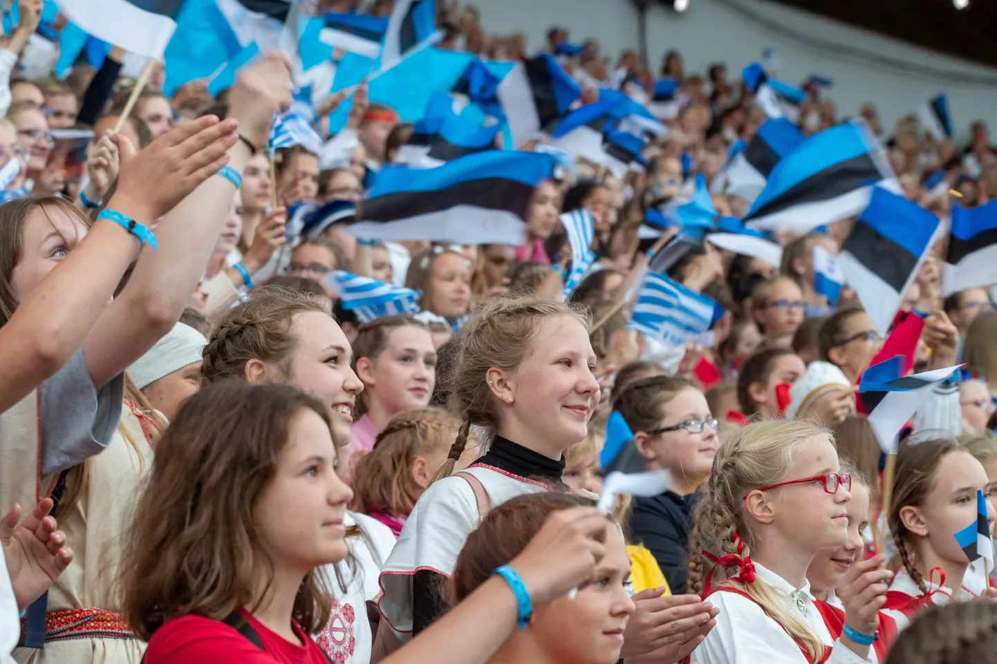 Tallinn, 06.07.2019 XXVII laulu- ja XX tantsupidu „Minu arm“. Laulupidu. Avakontsert "Õpetajale". XXVII Song and XX Dance Festival "My Fatherland is My Love". XXVII Song Festival concert &#39;To the Teacher&#39; on Saturday afternoon. FOTO: MIHKEL MARIPUU/EESTI MEEDIA FOTO: Mihkel Maripuu/Pm/scanpix Baltics