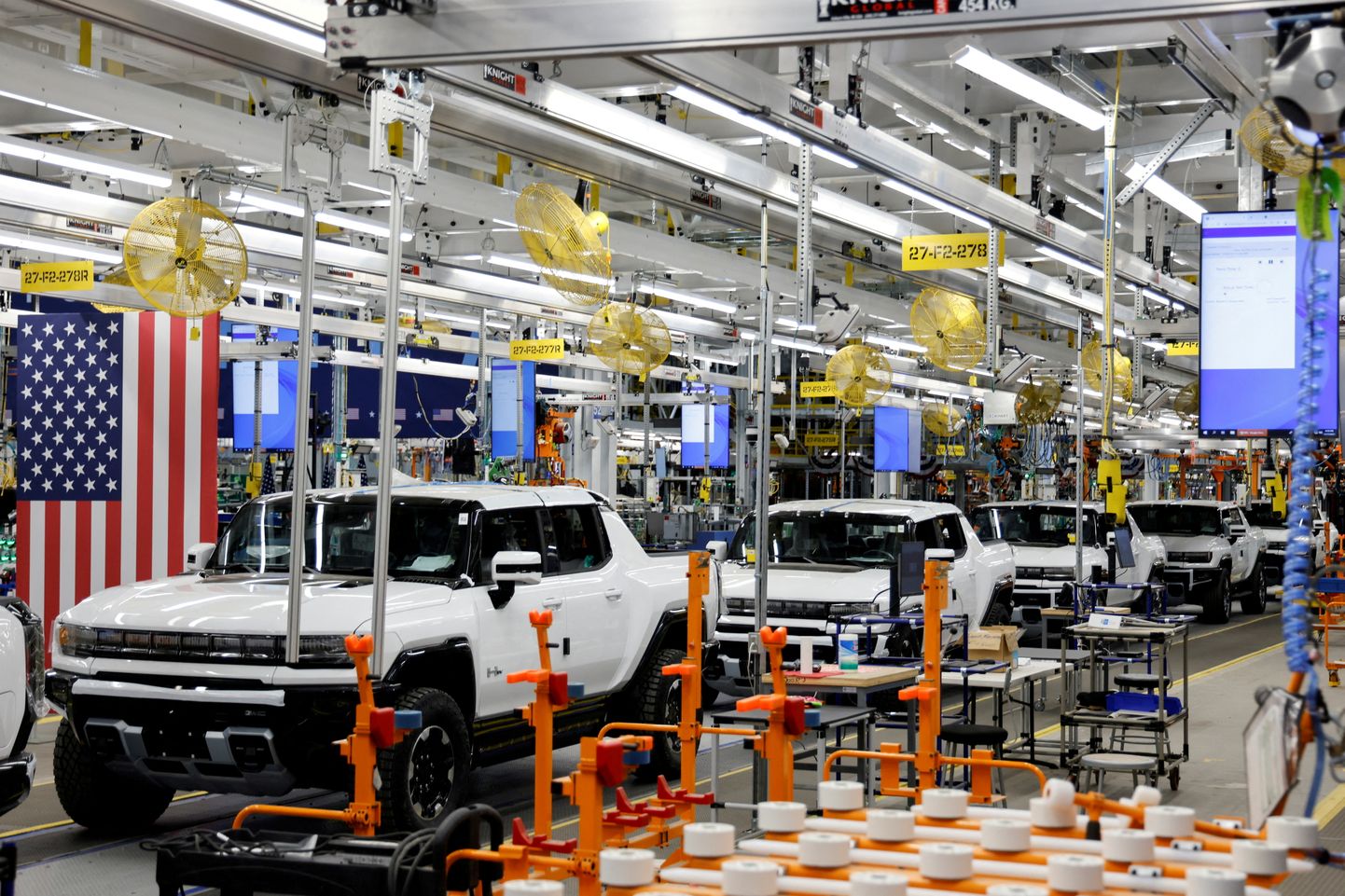 General Motorsi tehas Detroidis, kus valmivad elektrimaasturid Hummer.