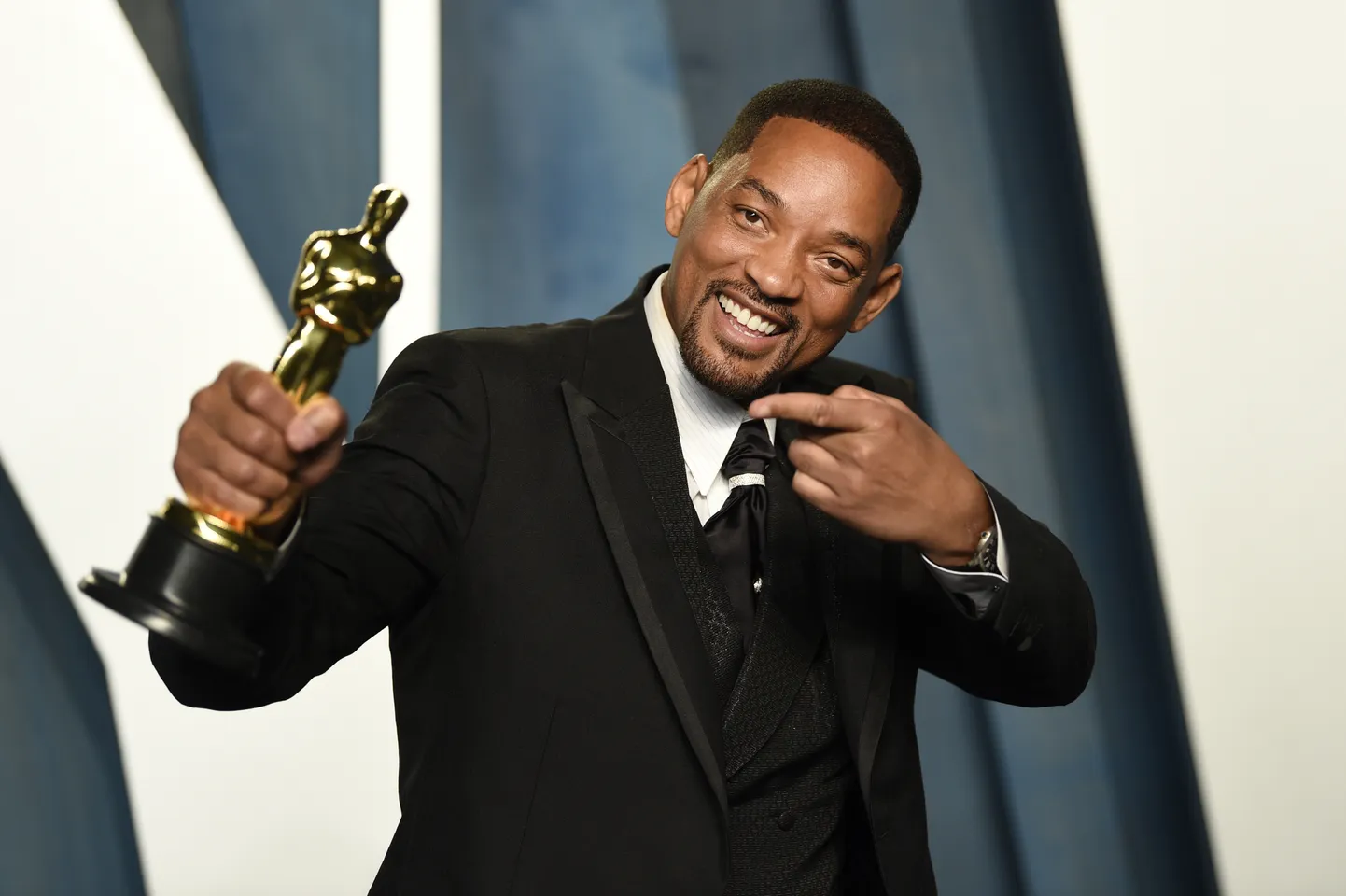 Will Smith pärast ihaldatud kuldmehikese võitu.