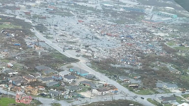 Orkaani Dorian poolt räsitud Bahama saarestiku Abaco saar 3. septembril 2019