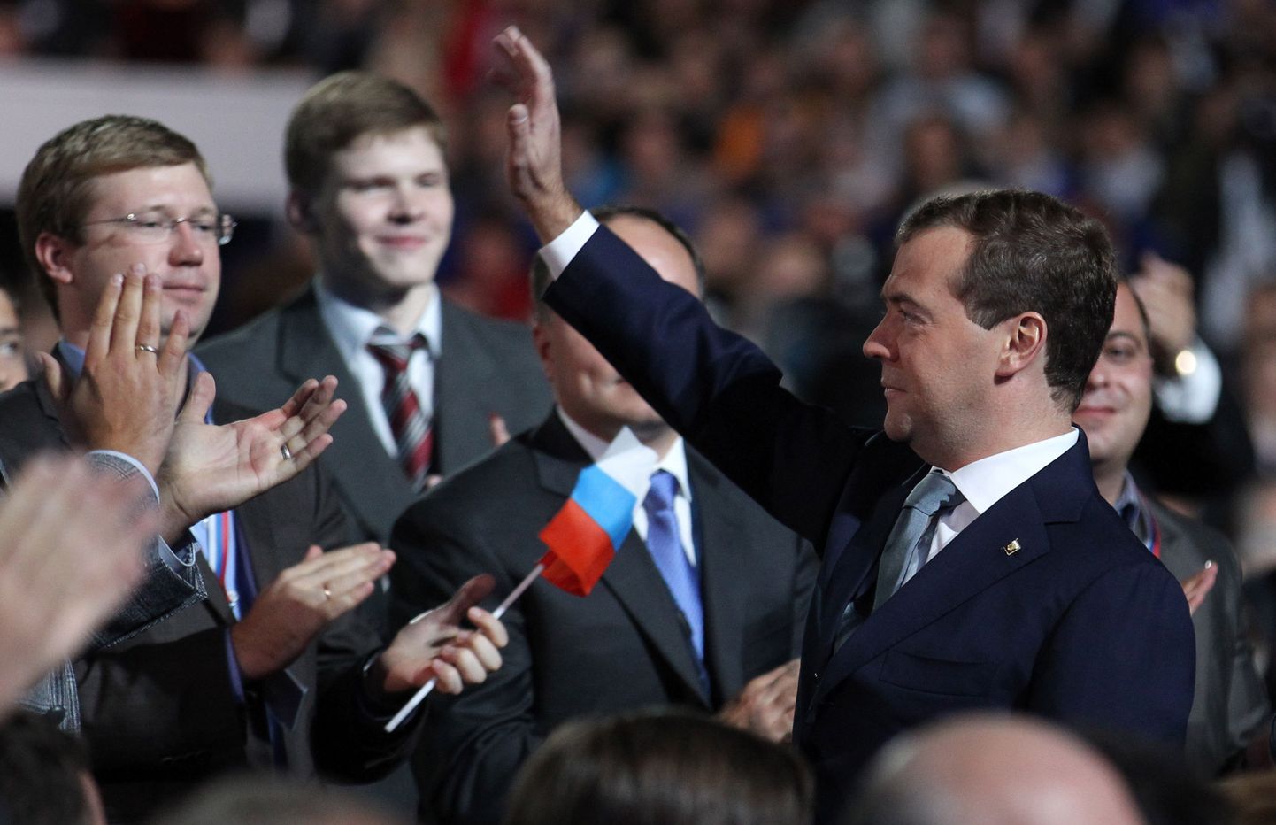Medvedev eile Ühtse Venemaa kongressil.