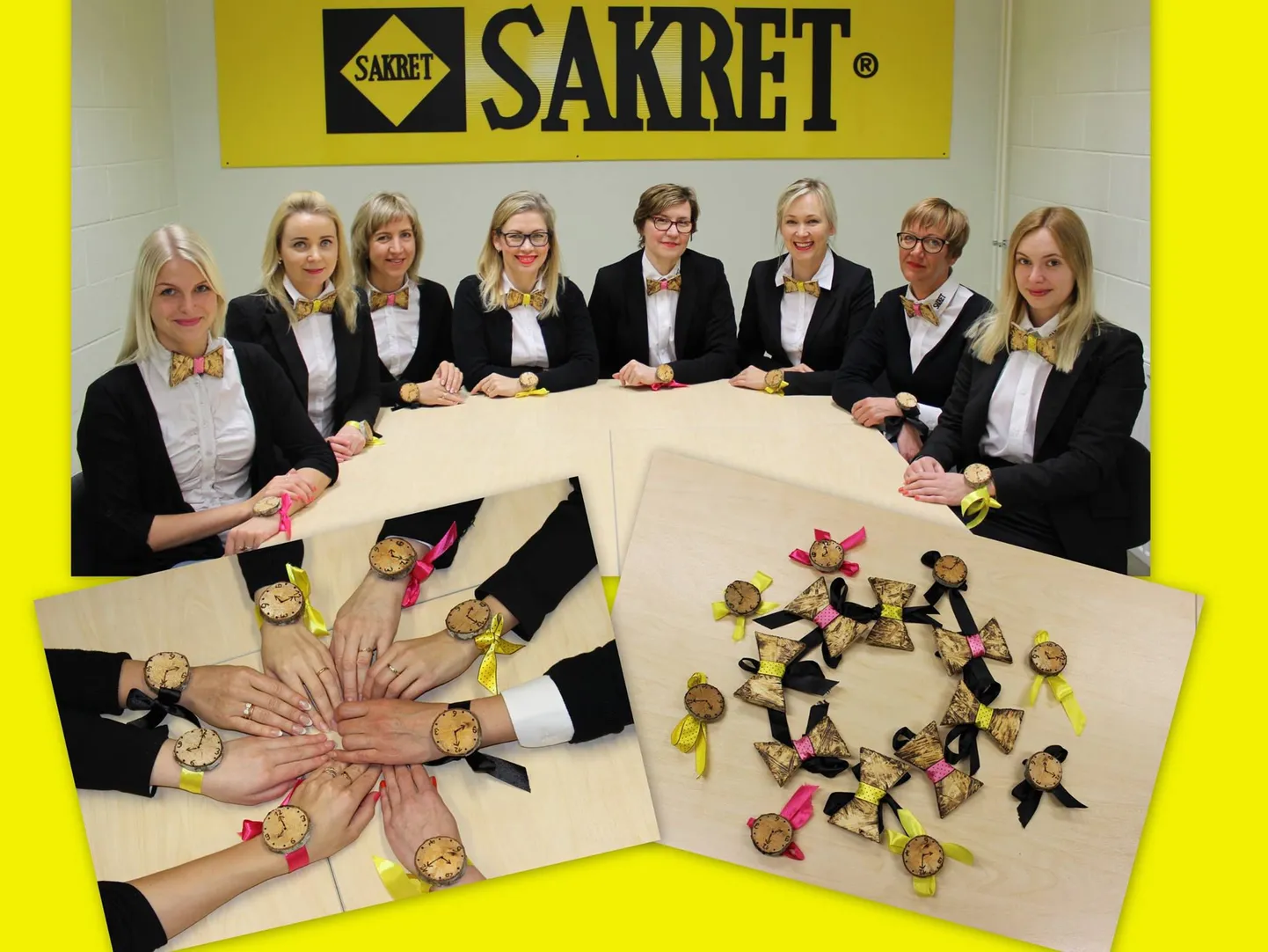 Sakreti naispere Paide moenädala esimesel päeval lipsustatult ja kelladega.