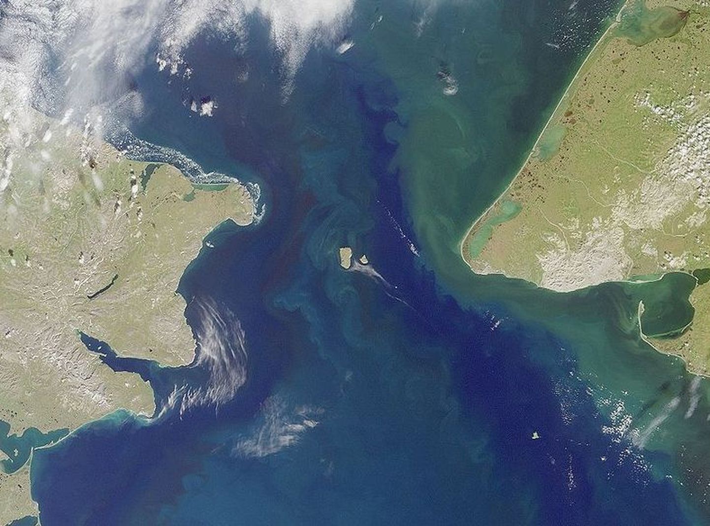Satelliidifoto Beringi väinast