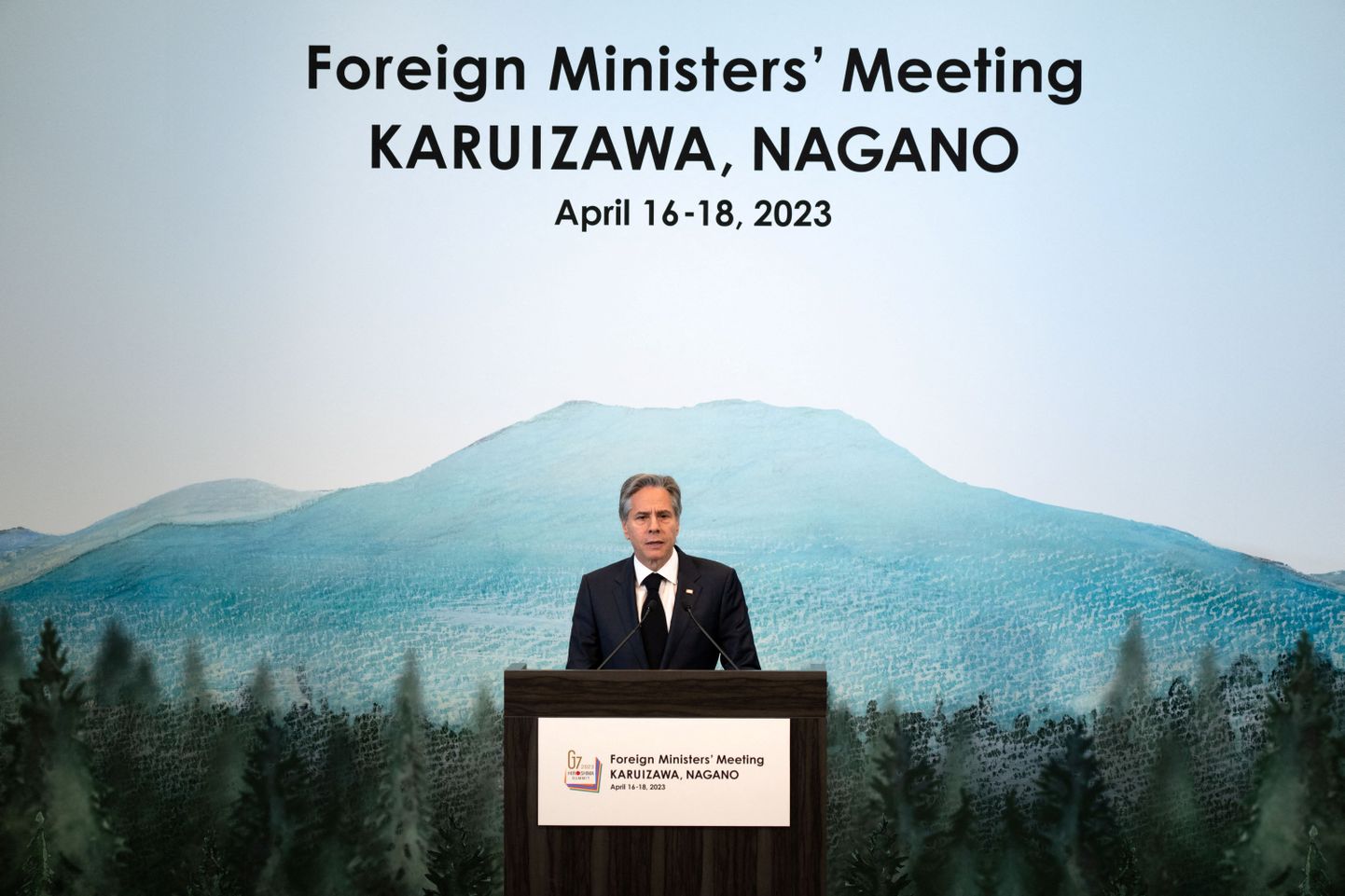 USA välisminister Antony Blinken G7 riikide hiljutisel välisministrite kohtumisel Jaapanis.