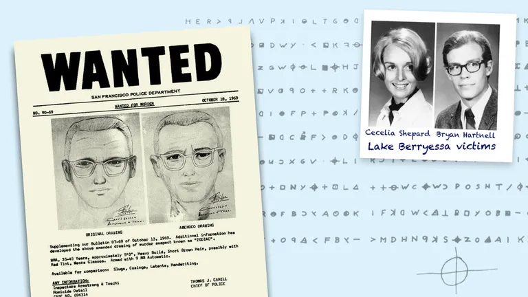 Zodiac Killeri tagaotsimiskuulutus, krüptiline kiri ja kaks tema ohvrit