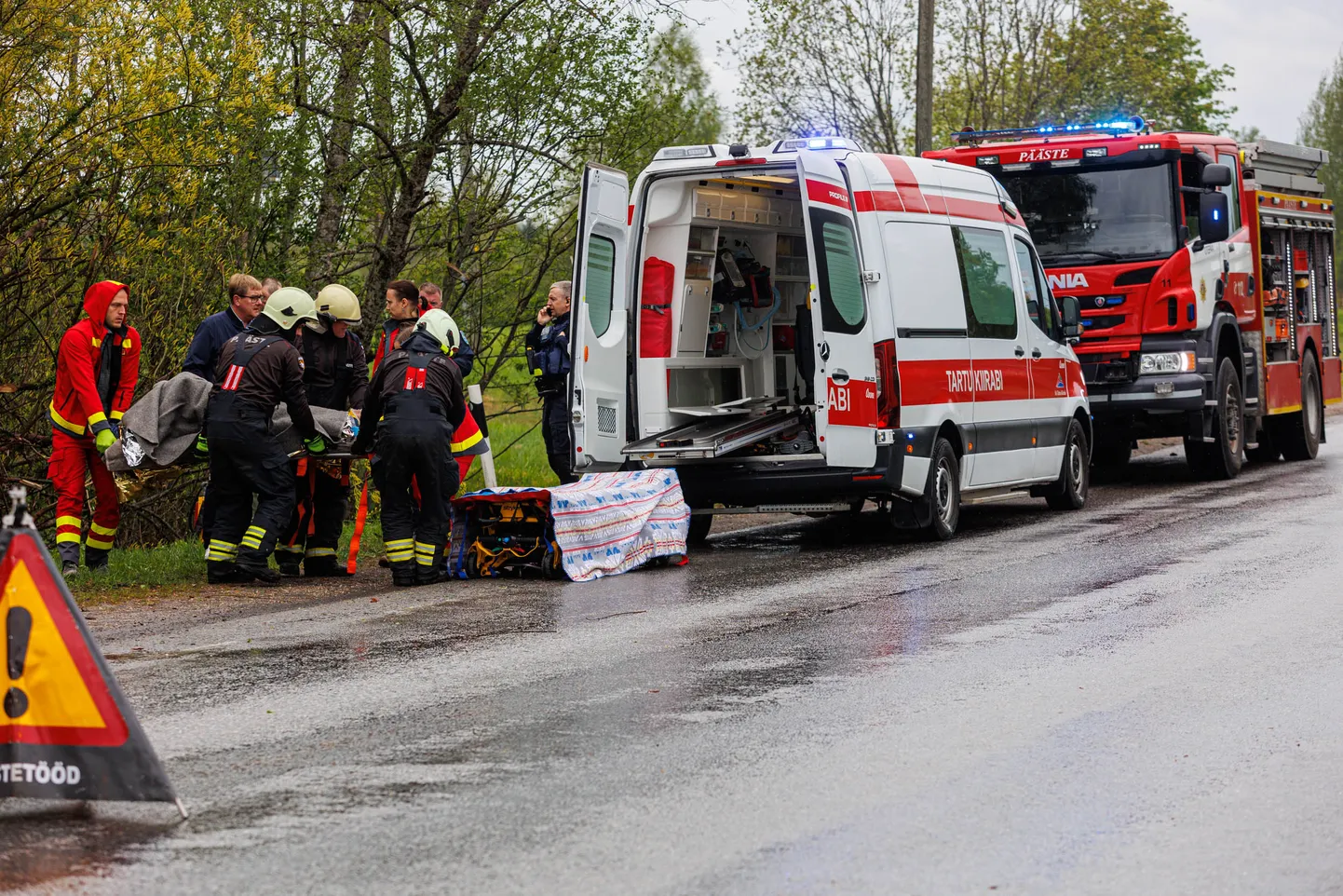 Liiklusõnnetus Otepää linna piiril. Foto on illustreeriv.