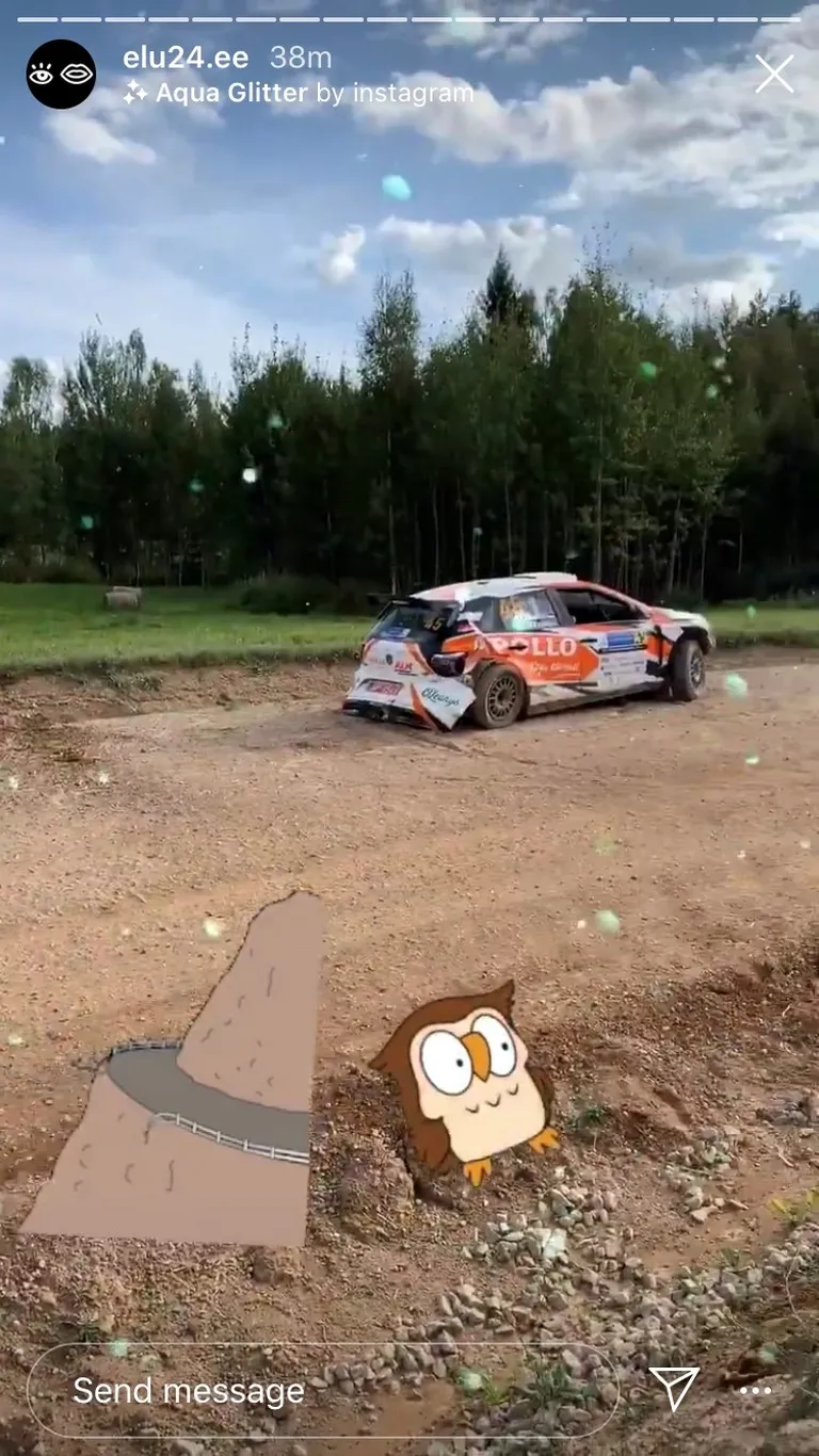 Georg Linnamäe auto pärast avariid.