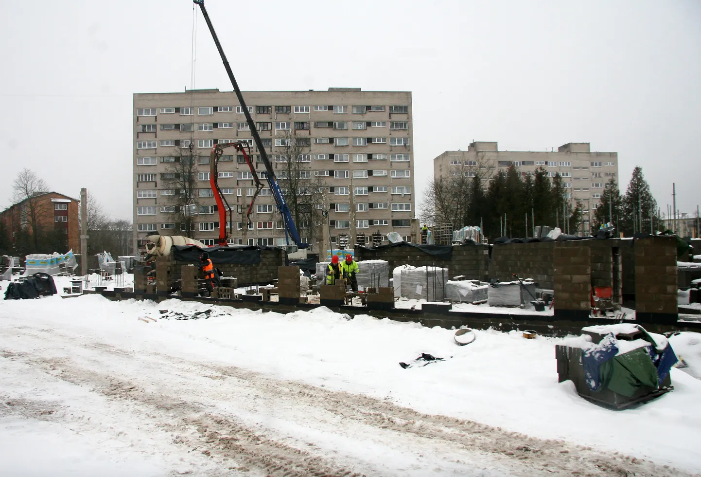 Kohtla-Järve riigigümnaasiumi ehitamist on juba alustatud.