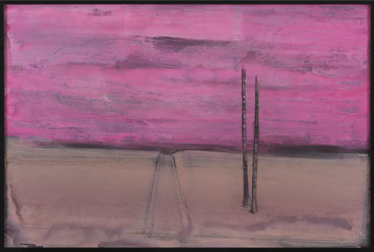 Jenny Grönholm 2022 «Tee»; Akrüül ja õli puitplaadil; 82 × 122 Cm