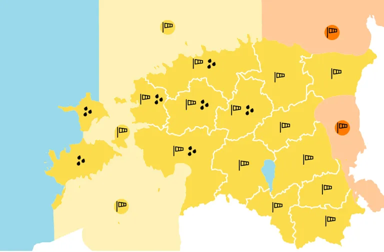 Keskkonnaagentuur andis tugeva tuule pärast kogu Eestile esimese taseme hoiatuse.