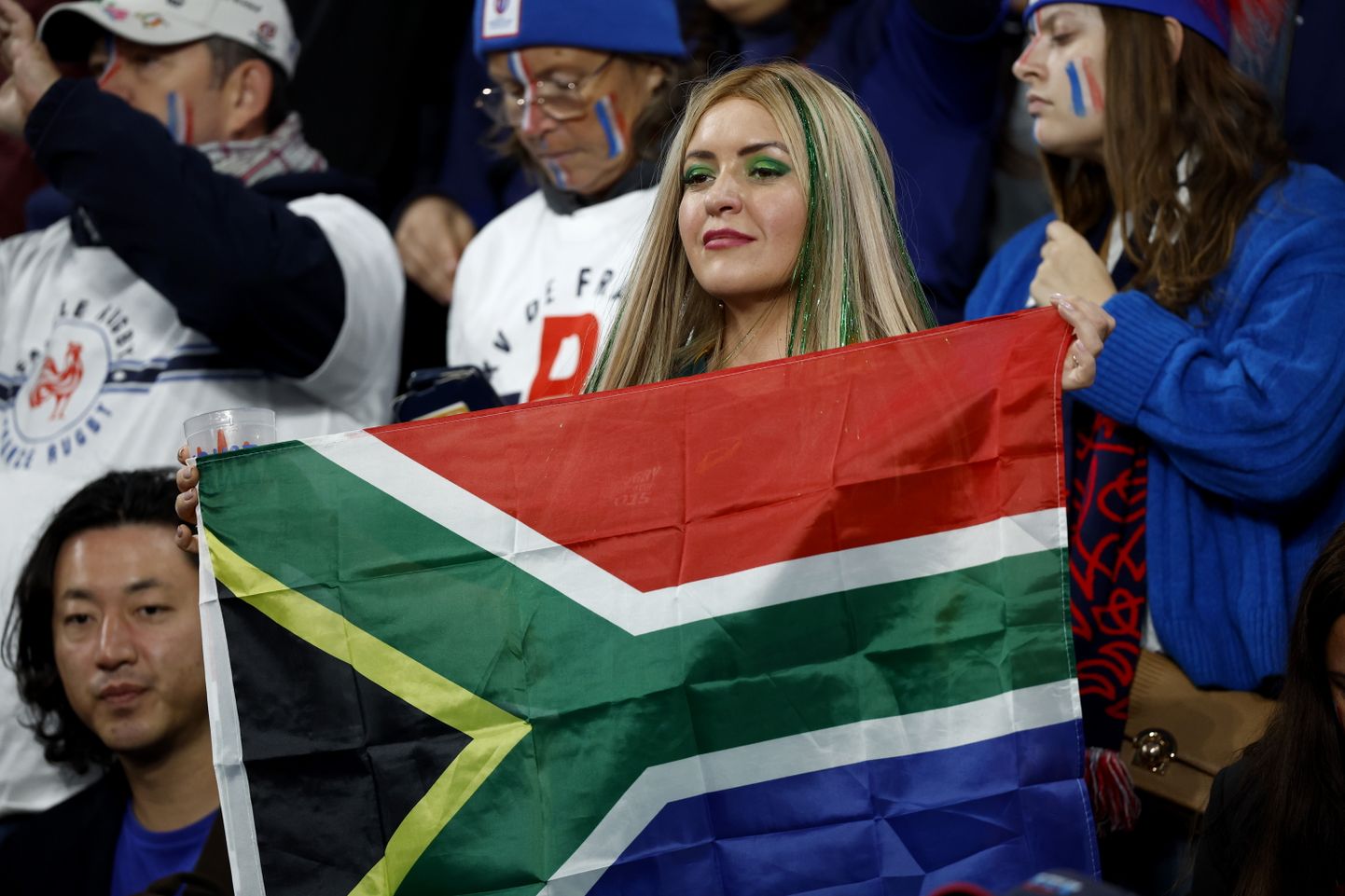 Lõuna-Aafrika meeskonna toetaja hiljuti toimunud ragbi maailmameistrivõistlusel.