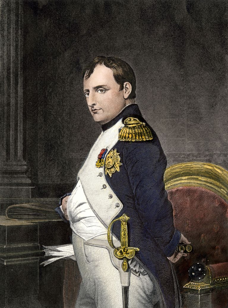 Prantsuse keiser ja väejuht Napoleon Bonaparte (1769 - 1821) koloreeritud gravüüril