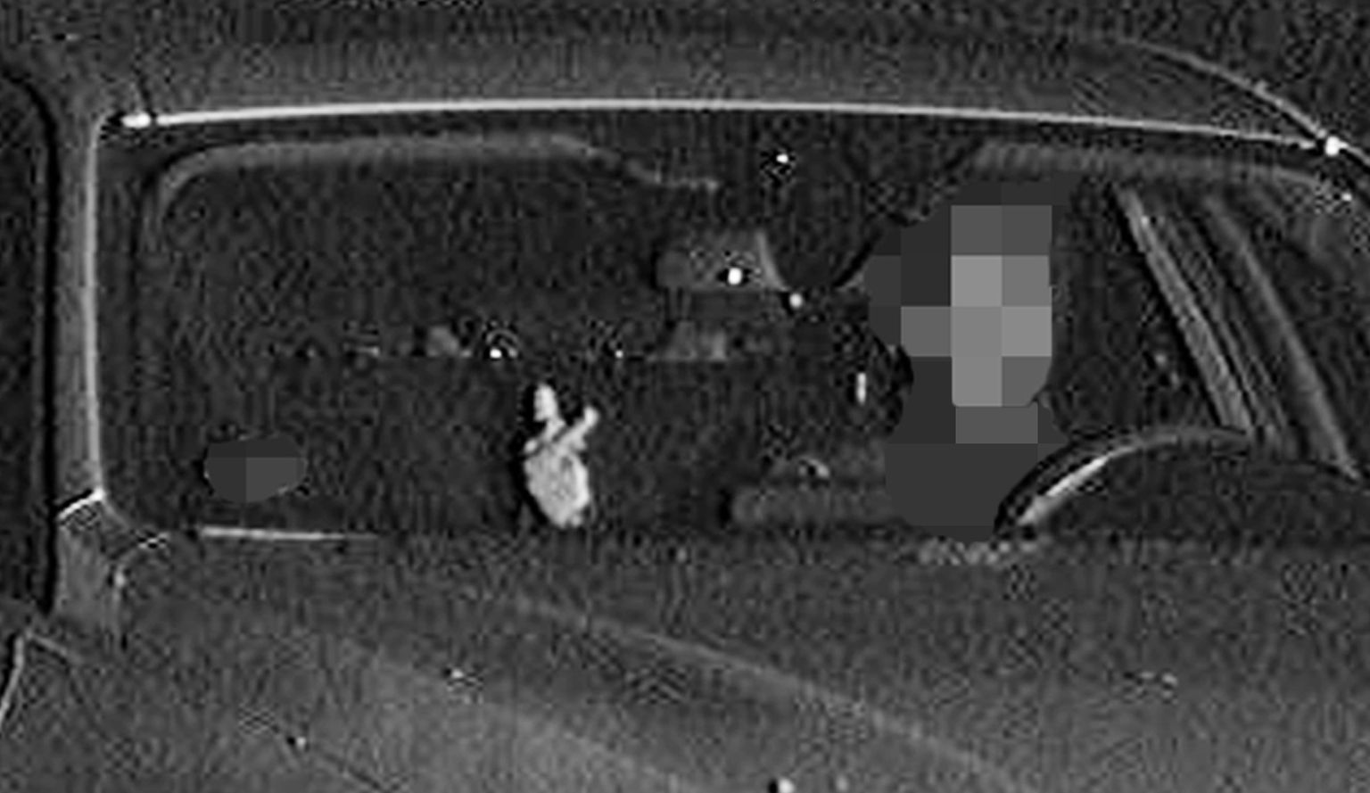 Водитель показывает средний палец фоторадару