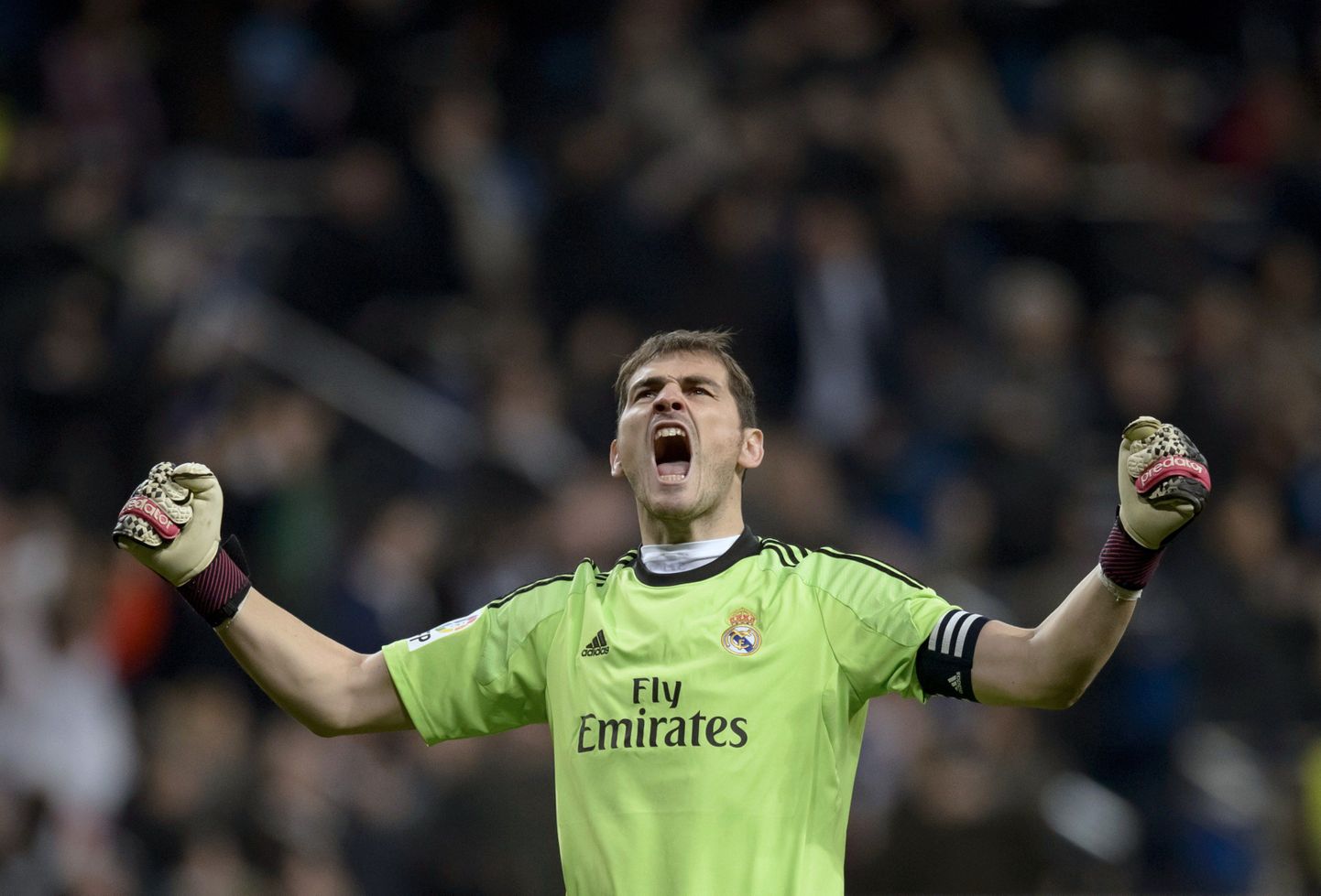 Real Madridi väravavaht Iker Casillas eilse mängu ajal