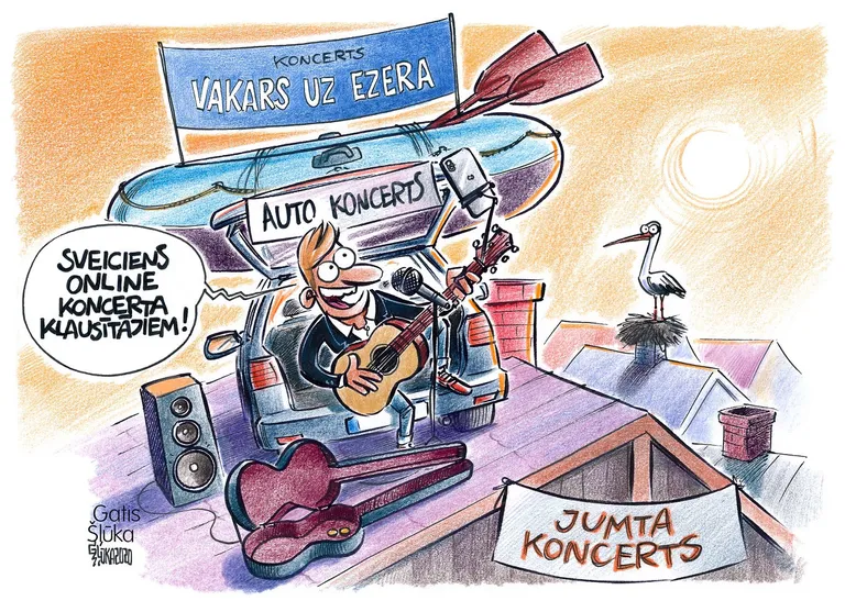 Gatis Šļūka radījis asprātīgu karikatūru kampaņai "Kultūru vaig?!?"