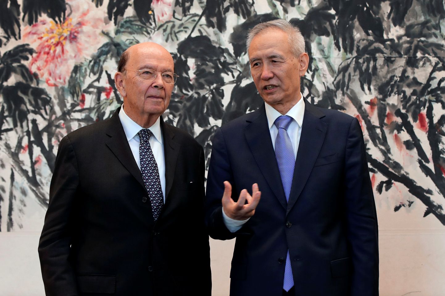 USA kaubandusminister Wilbur Ross ja Hiina asepeaminister Liu He Pekingis.