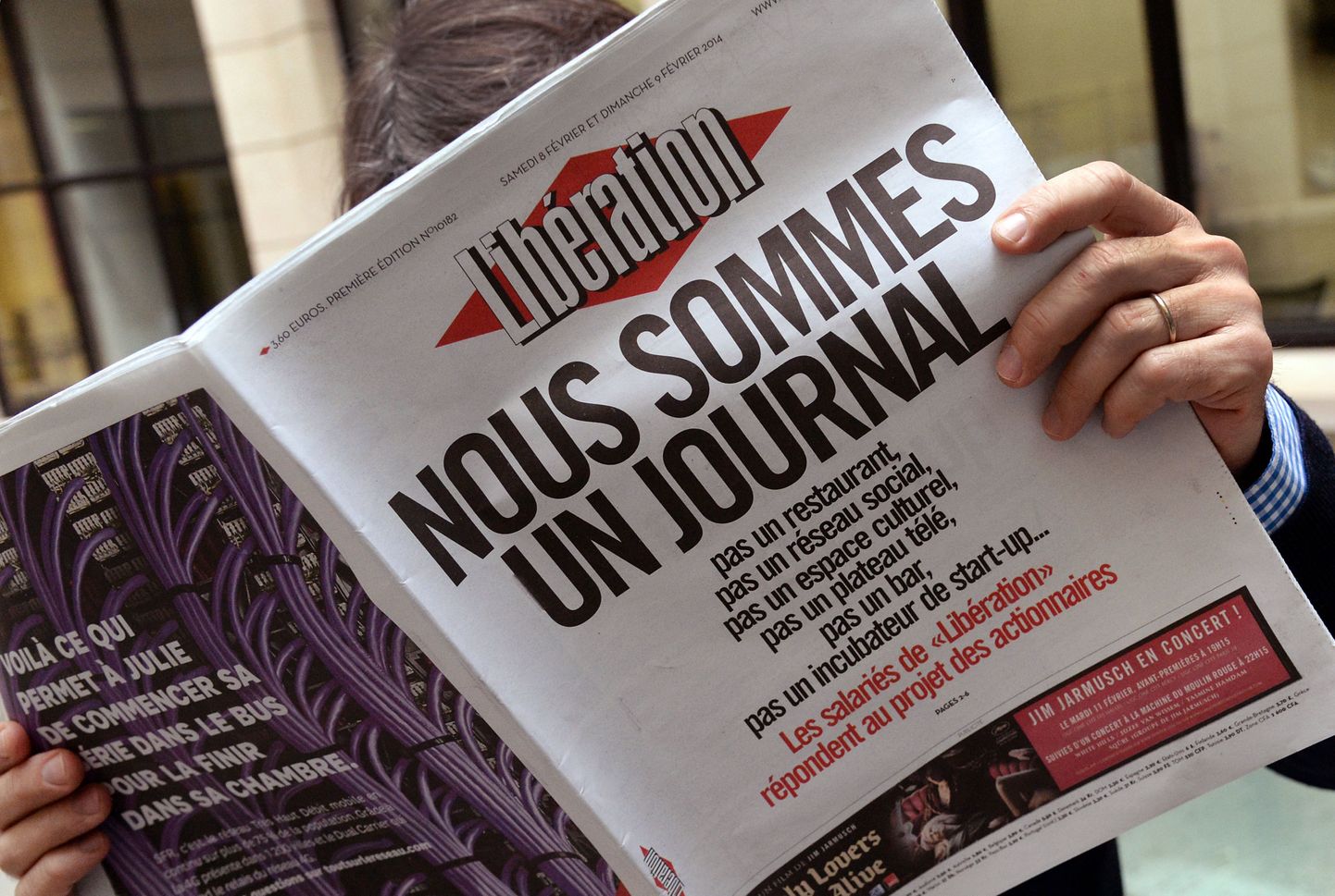Prantsuse väljaande Libération esileht «Me oleme ajaleht»