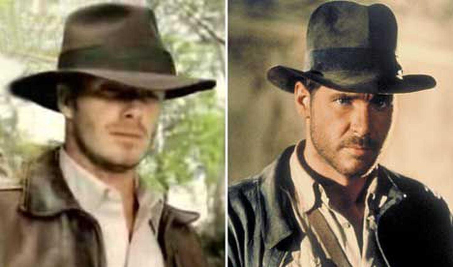 David Beckham ja Harrison Ford Indiana Jonesina