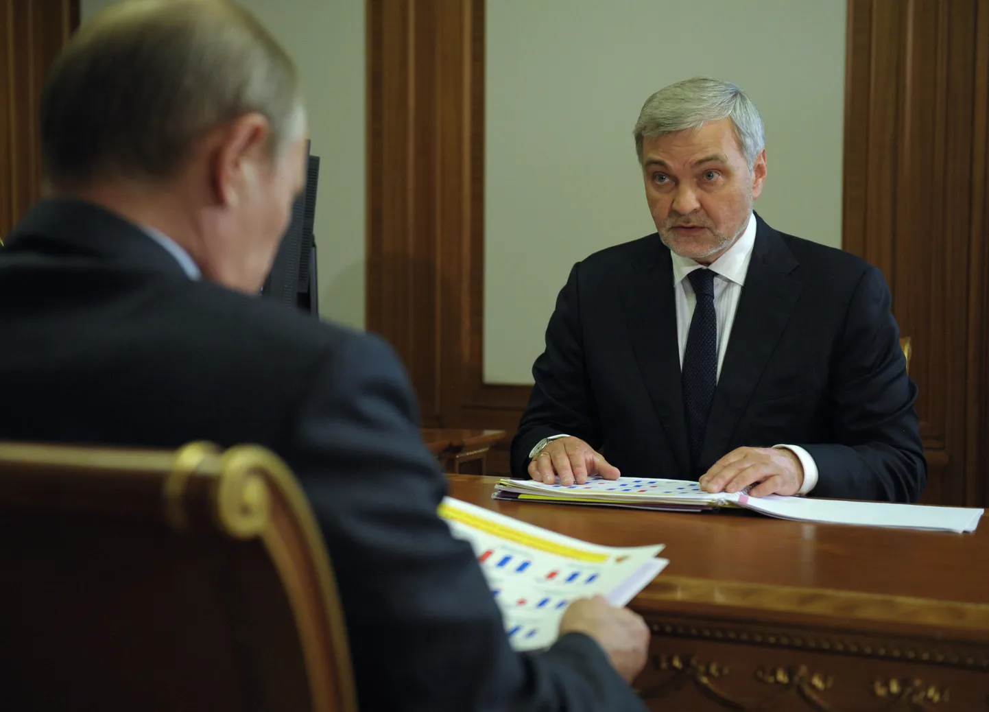 Vladimir Uiba kohtumisel presidendi Vladimir Putiniga.