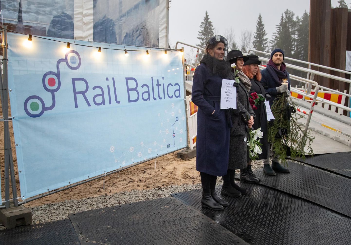В первый виадук Rail Balticа заложили краеугольный камень.