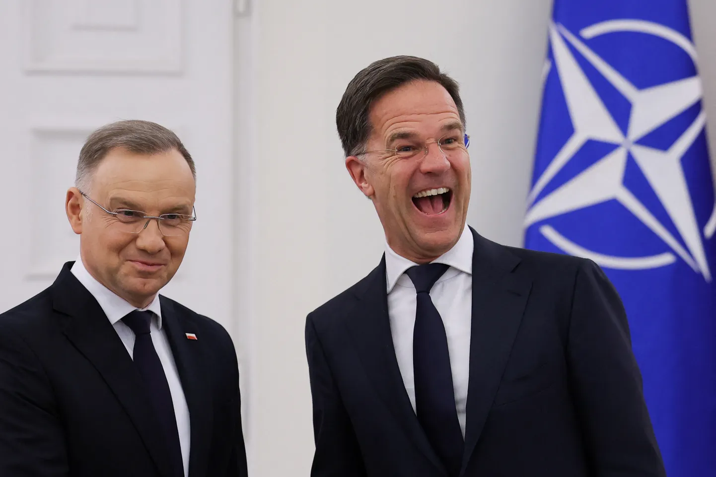 Poola president Andrzej Duda ja NATO peasekretär Mark Rutte.