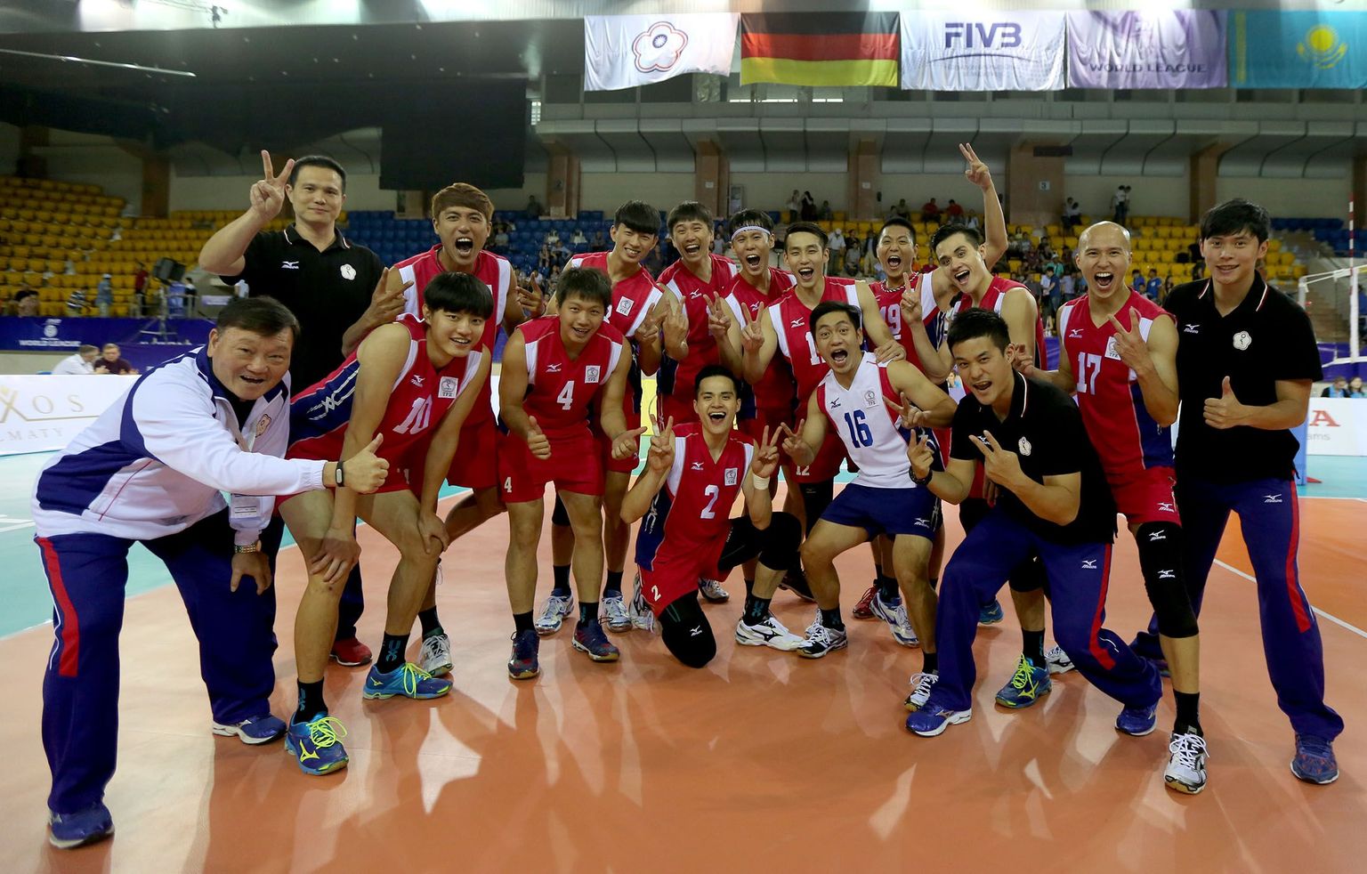 Hiina Taipei võrkpallikoondis eelmisel suvel, kui Maailmaliigas saadi jagu Kasahstanist.