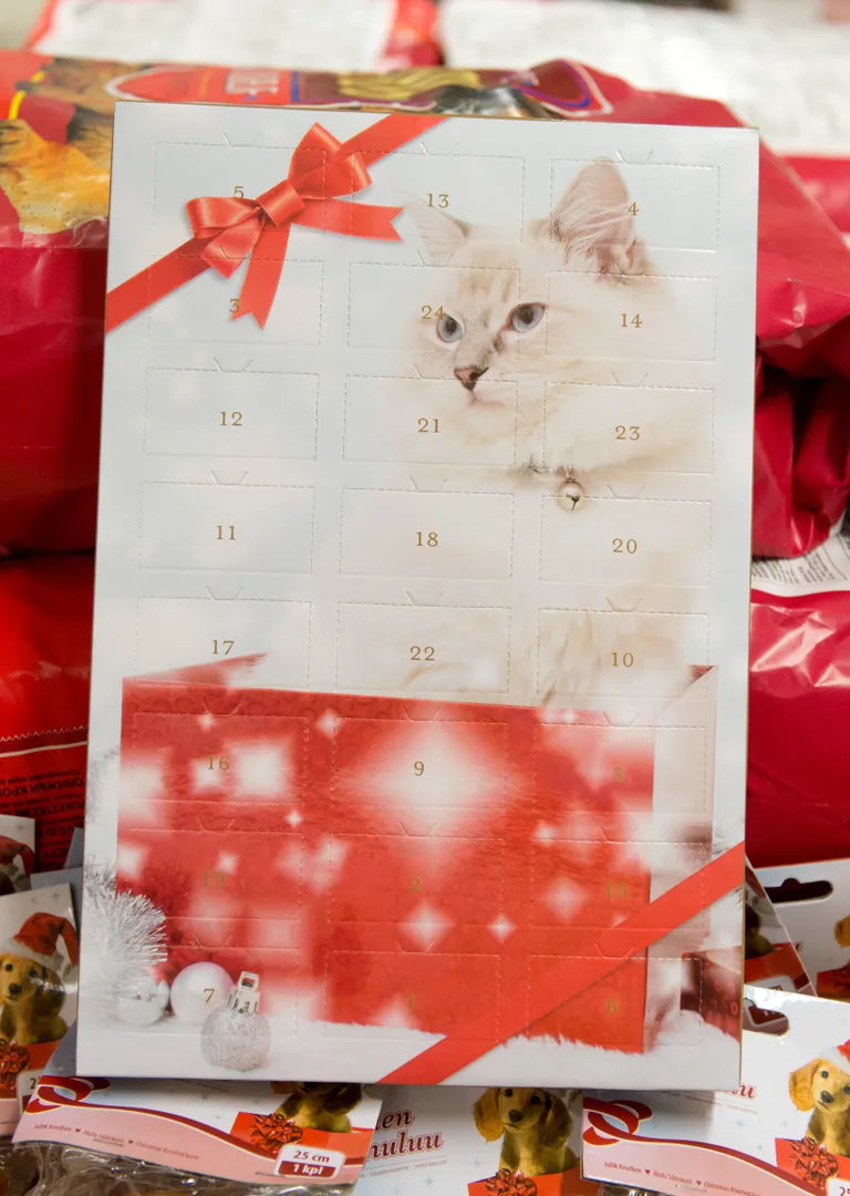 Kasside advendikalender, mis on müügil kõigis Coop Eesti kauplustes. Foto: