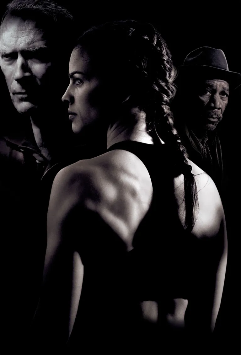 «Million Dollar Baby». Clint Eastwood, Morgan Freeman ja Hilary Swank.