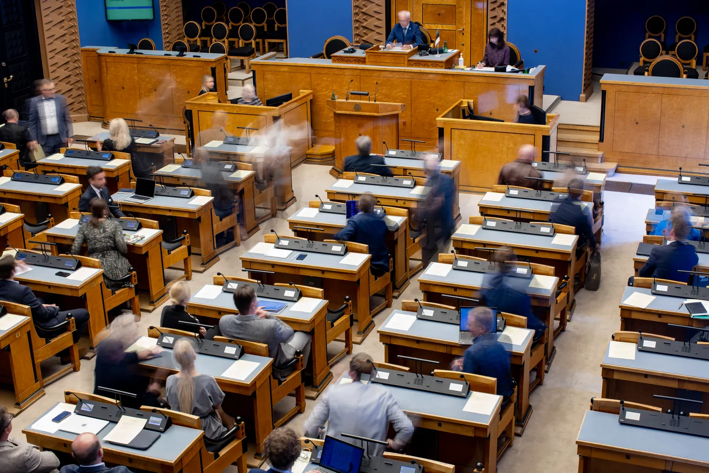 Riigikogu saal. Pilt on illustreeriv.