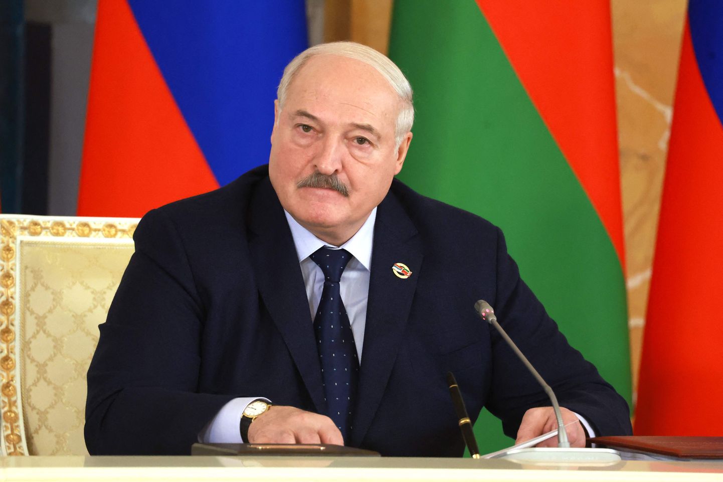 Valgevene autoritaarse režiimi juht Aljaksandr Lukašenka.
