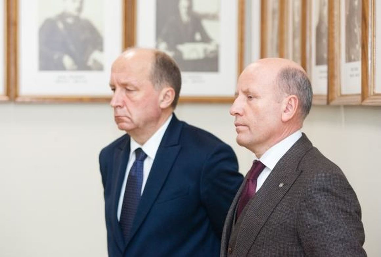 Leedu peaminister Andrius Kubilius (vasakul) ja Raimundas Palaitis, kelle Kubilius otsustas siseministri ametist tagandada.