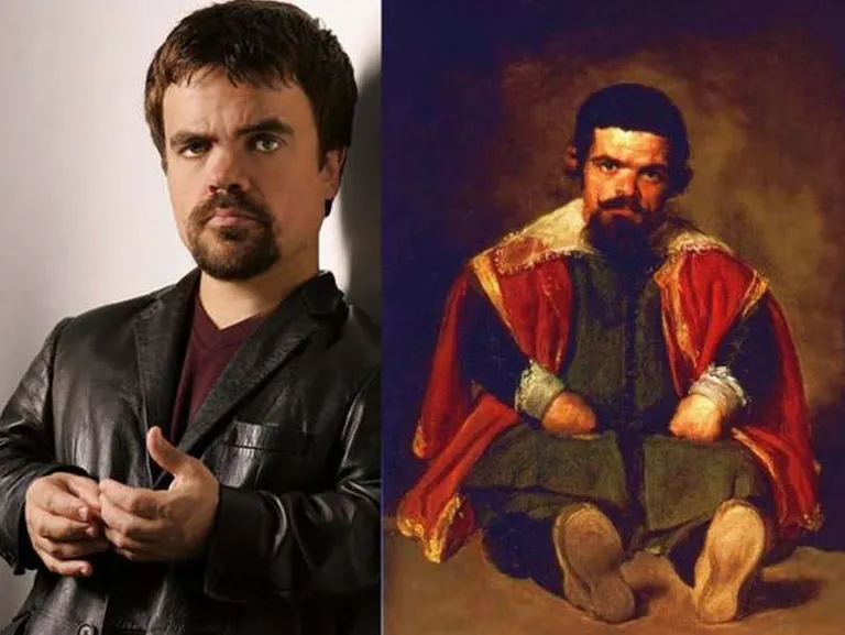 Peter Dinklage (vasakul) ja kääbus Diego Velazquezi maalilt