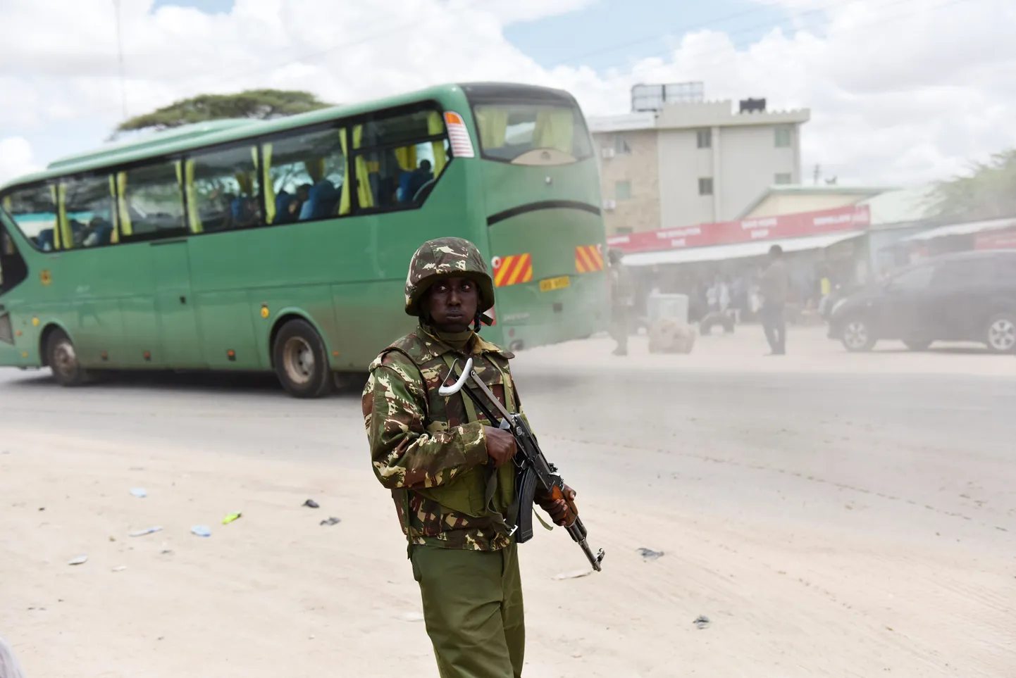 Keenia armee sõdur Garissa ülikooli juures 4. aprillil.