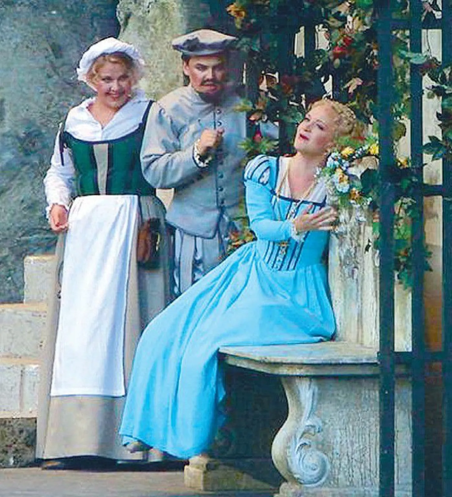 Stseen rahvusooper Estonia uuest teosest «Rigoletto».