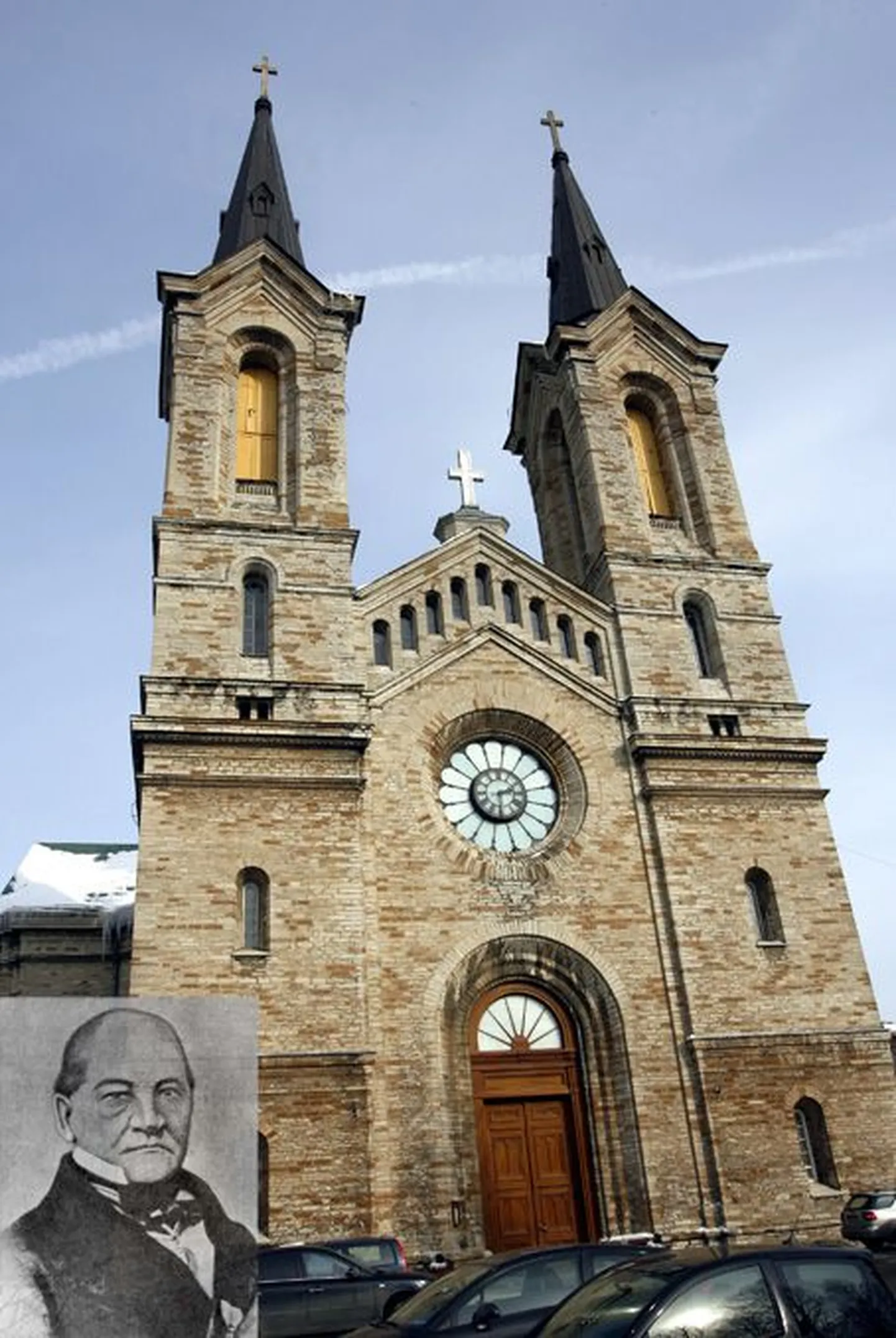 Hans Heinrich Falck andis maatüki ja ehitusmaterjalid enda poolt asutatud Kaarli kogudusele kiriku ehitamiseks.