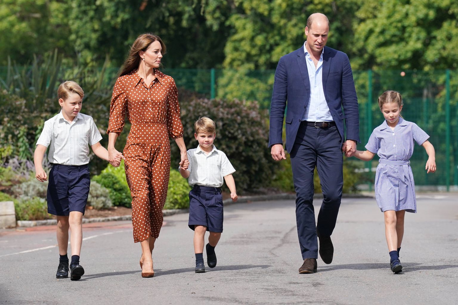 Walesi printsess Catherine, prints William ja nende kolm last: George, Louis ja Charlotte