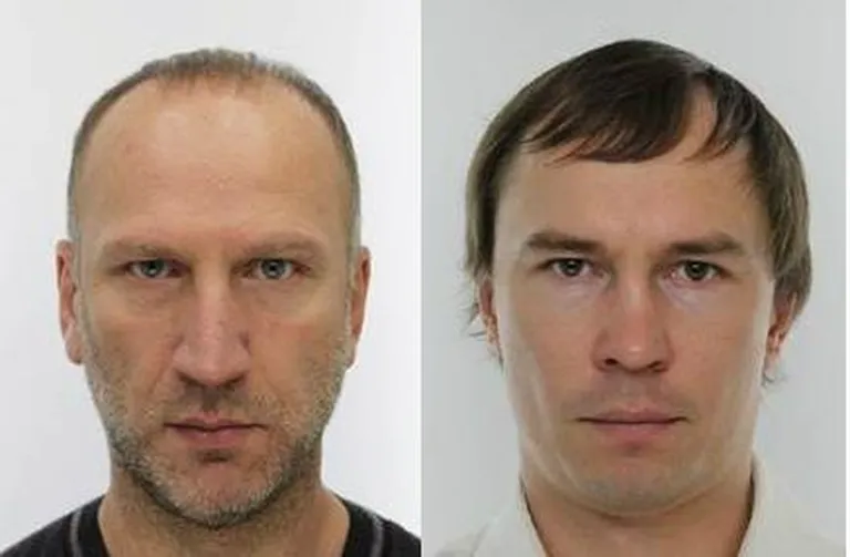 Metropoli hotellis viibinud mehed. Tulistamises kahtlustatakse vasakpoolset meest, kelle Hispaania politsei täna tabas. Foto: politsei- ja piirivalveamet.