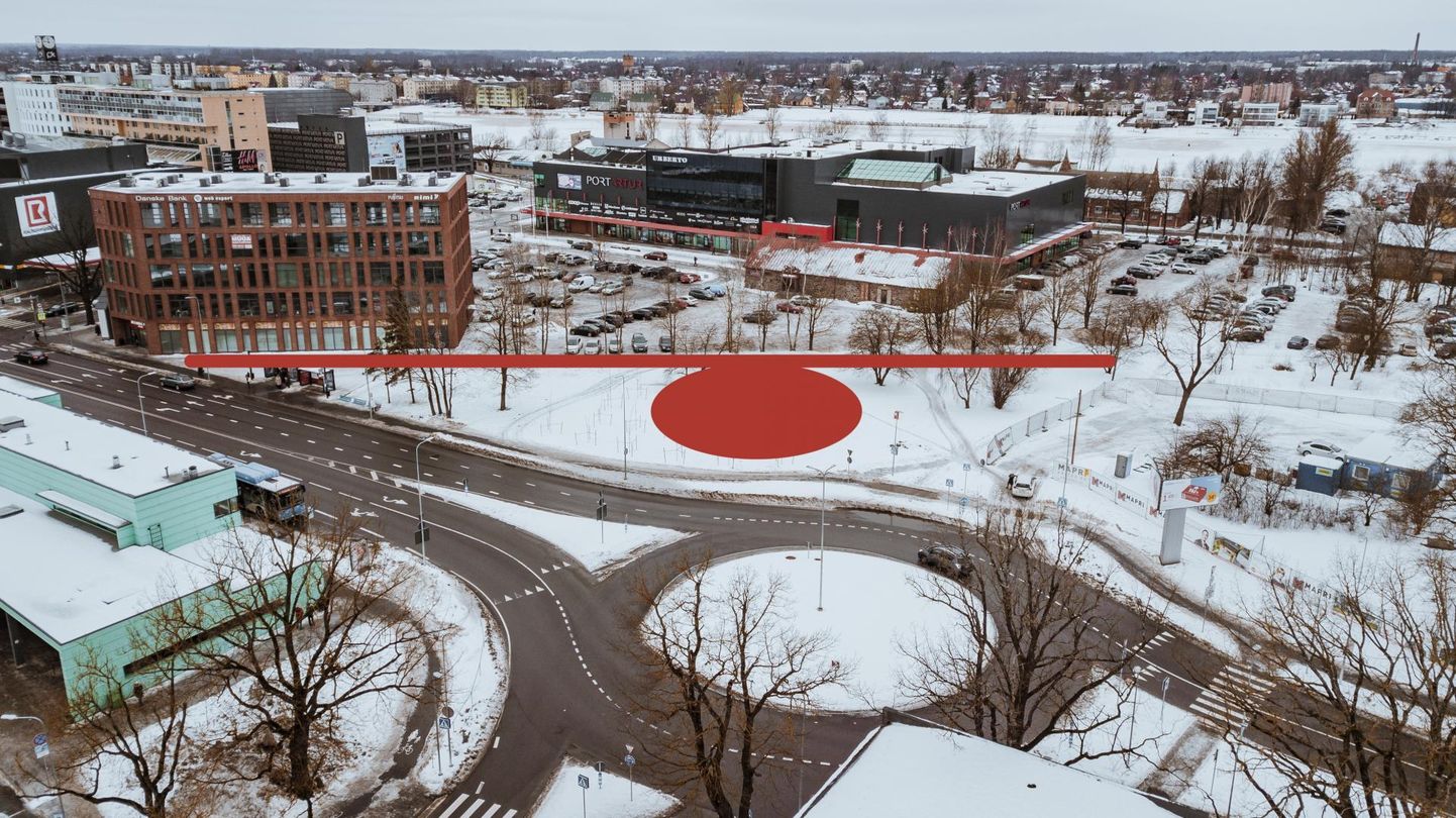 Pärnu kunstihoone tulevane asukoht on märgitud punasega.
