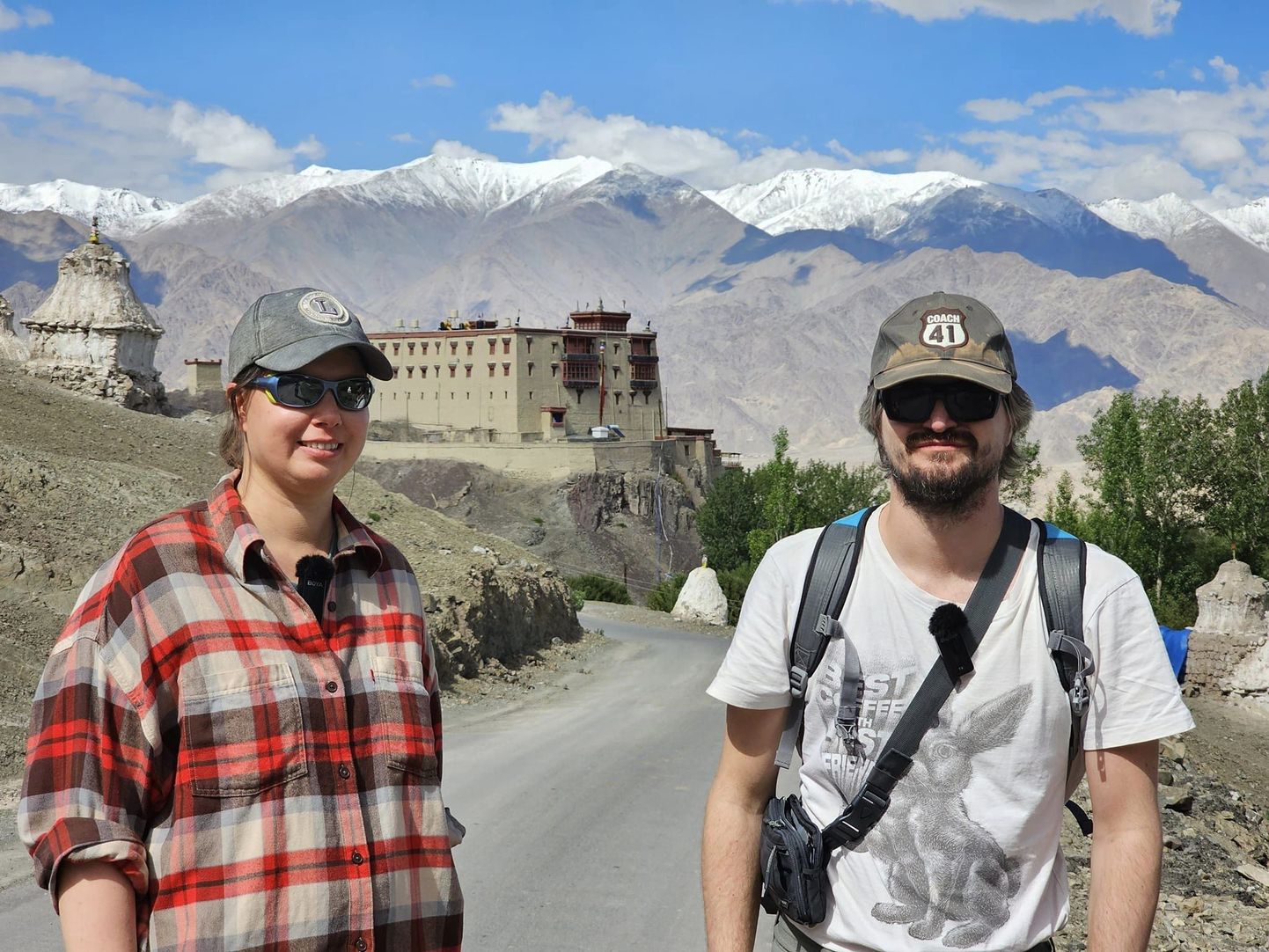 Артур Фишер с женой Анной в Гималаях. Город Лех (Индия)