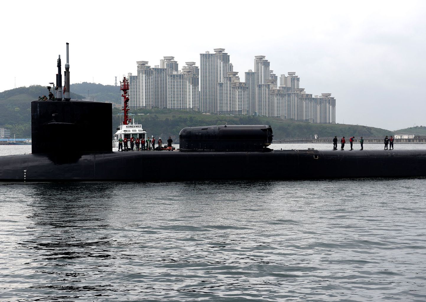 USS Michigan saabumas Lõuna-Korea lõunaosas asuvasse Busani sadamasse.