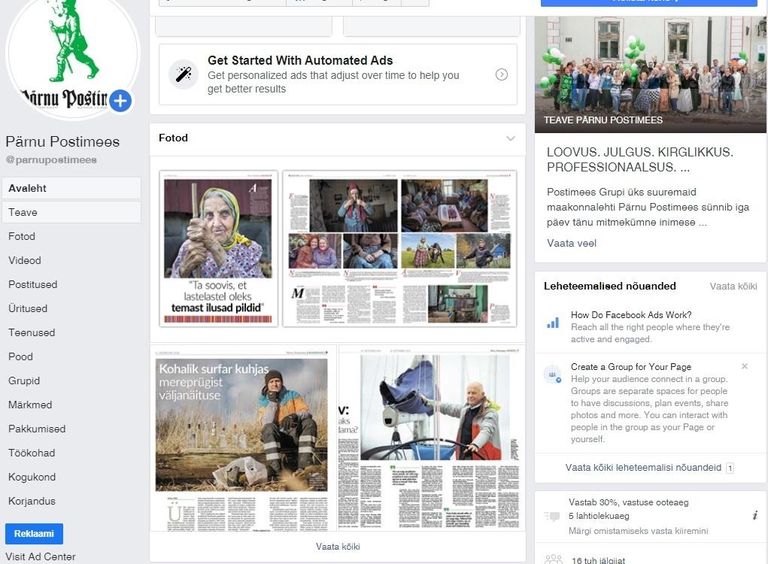 Pärnu Postimehe sõprade hulk sotsiaalvõrgustikus Facebook kasvas täna 16 000ni.