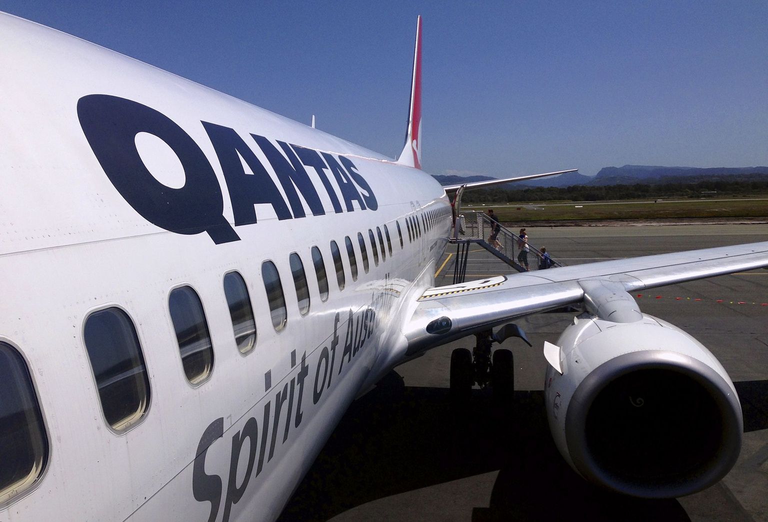 Qantas enne õhku tõusmist 25. oktoobril 2014 Coolangatta lennujaamas.
