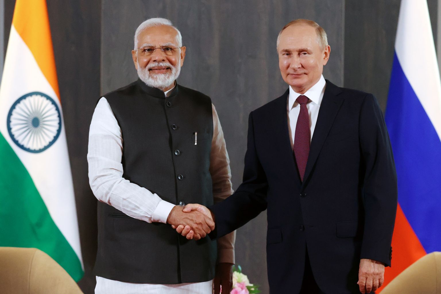 Премьер-министр Индии Нарендра Моди и президент России Владимир Путин.