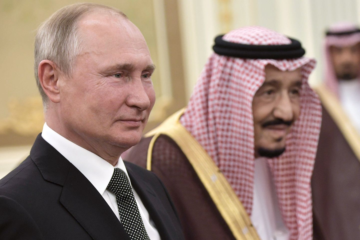Venemaa president Vladimir Putin ja Saudi Araabia kuningas Salman bin Abdulaziz Al Saud.